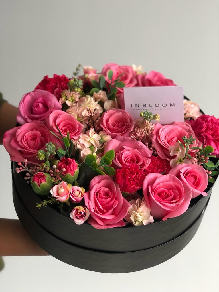 Caja redonda de 36 tallos